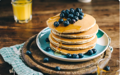 blueberry pancake stack